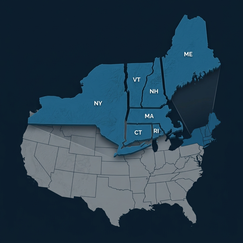 New England Coverage Area Map